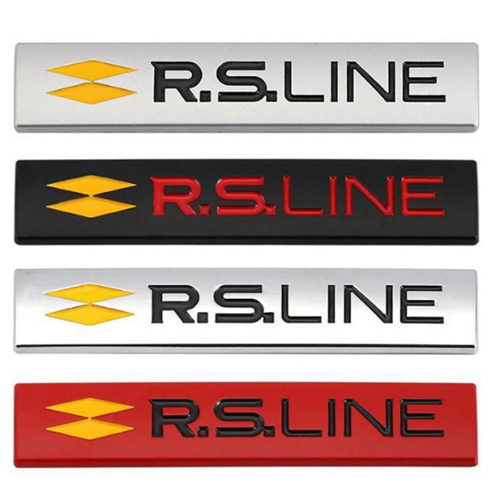 3d Metal Letters Logo RS Line Sticker Car Rear Trunk Badge Label For Car RS Line Emblem Decal Accessories