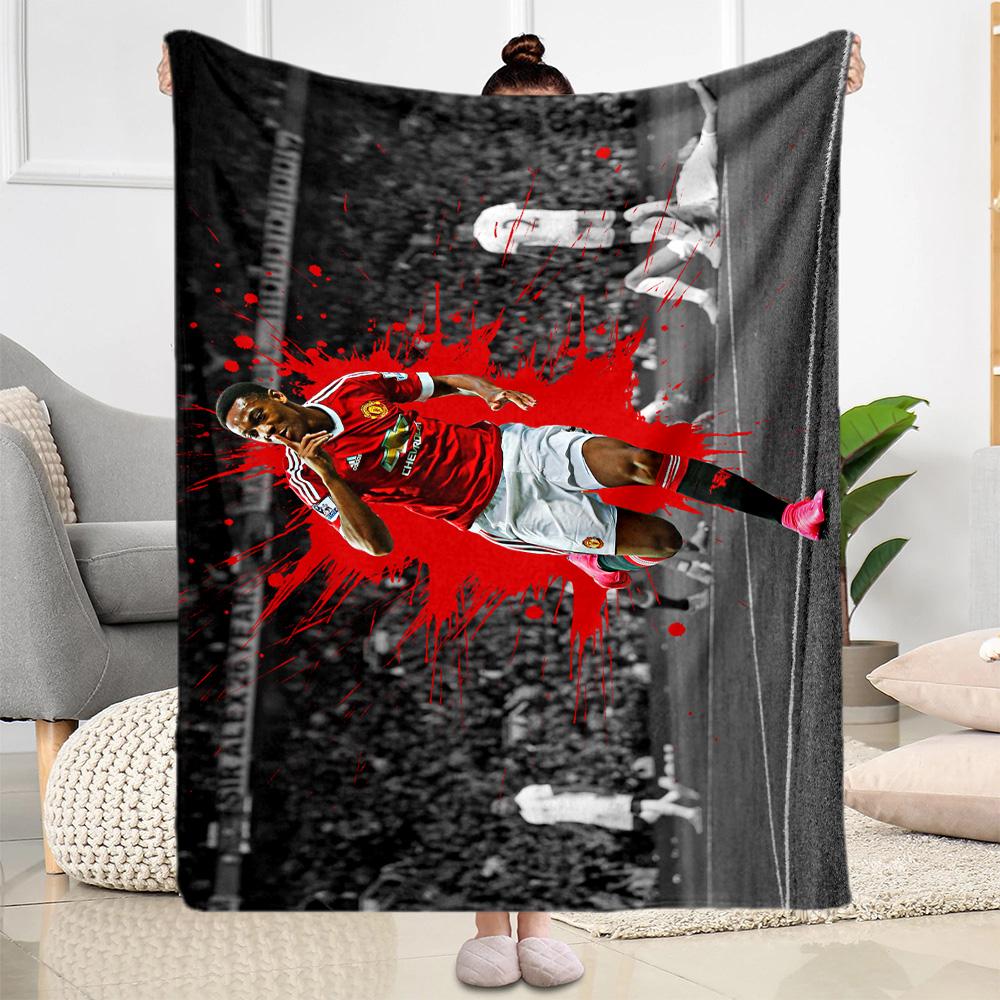 Manchester Player Blanket Warmthful Decor Suitable for Bedding Seaside Office Chair for All Occasions Warmthful Decor