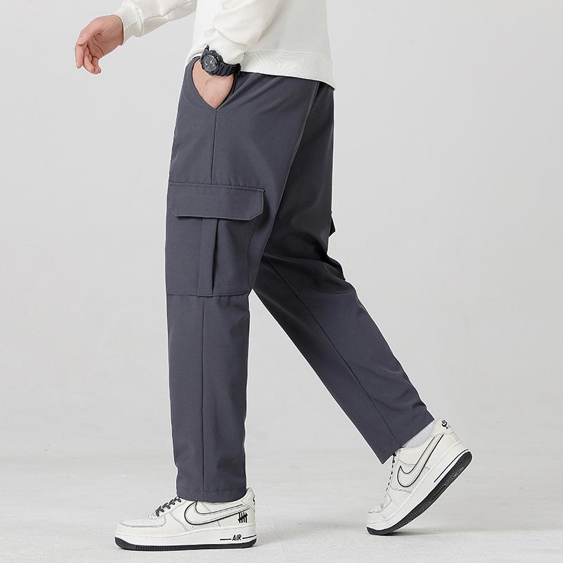 Men's Soft Shell Casual Workwear Pants - Winter Plus Velvet Outdoor Sports Trousers