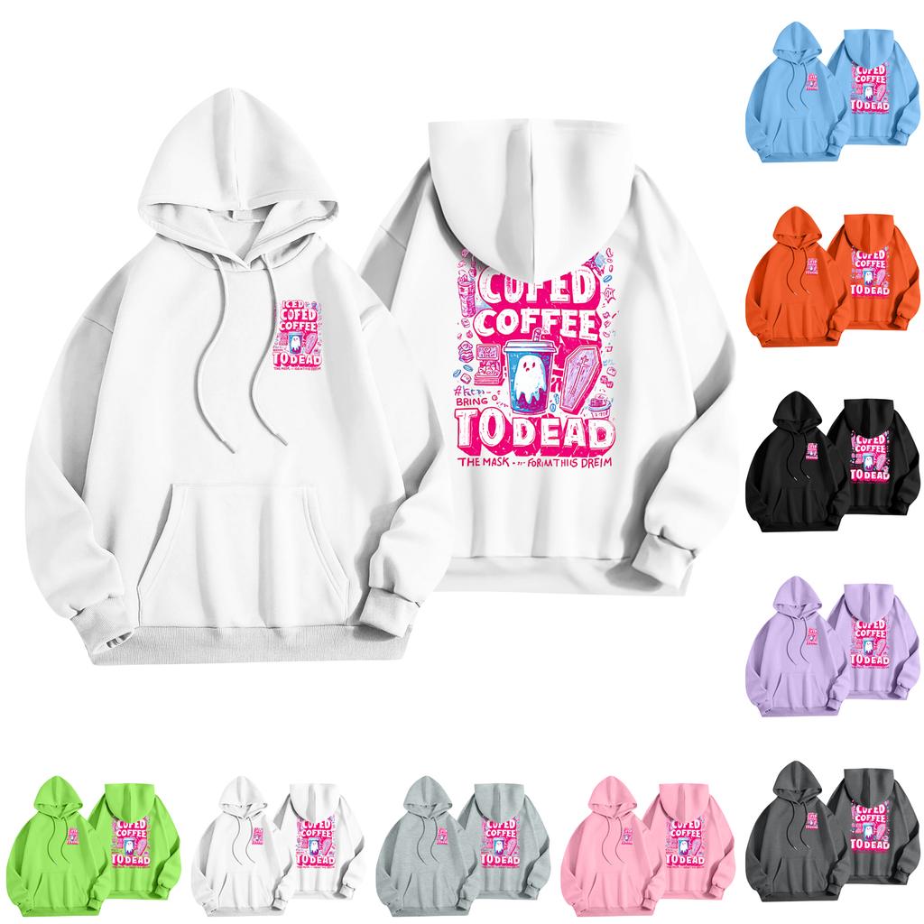 Children's Casual Fashion Halloween Print Long-Sleeved Hooded Sweatshirt