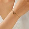 316L Stainless Steel White Zircon Love Heart Charm Adjustable Bracelet For Women Girl Fashion New Jewelry Gift Party Holiday