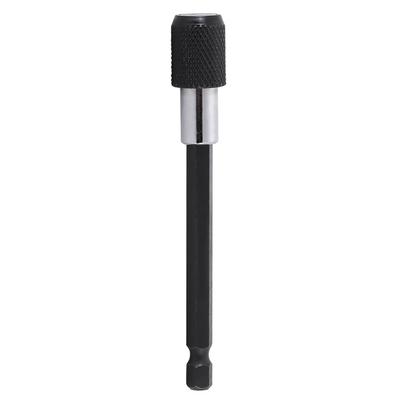 1/4 Inch Hex Shank Quick Relse Screwdriver Drill Bit Holder (black Knurling 100MM)