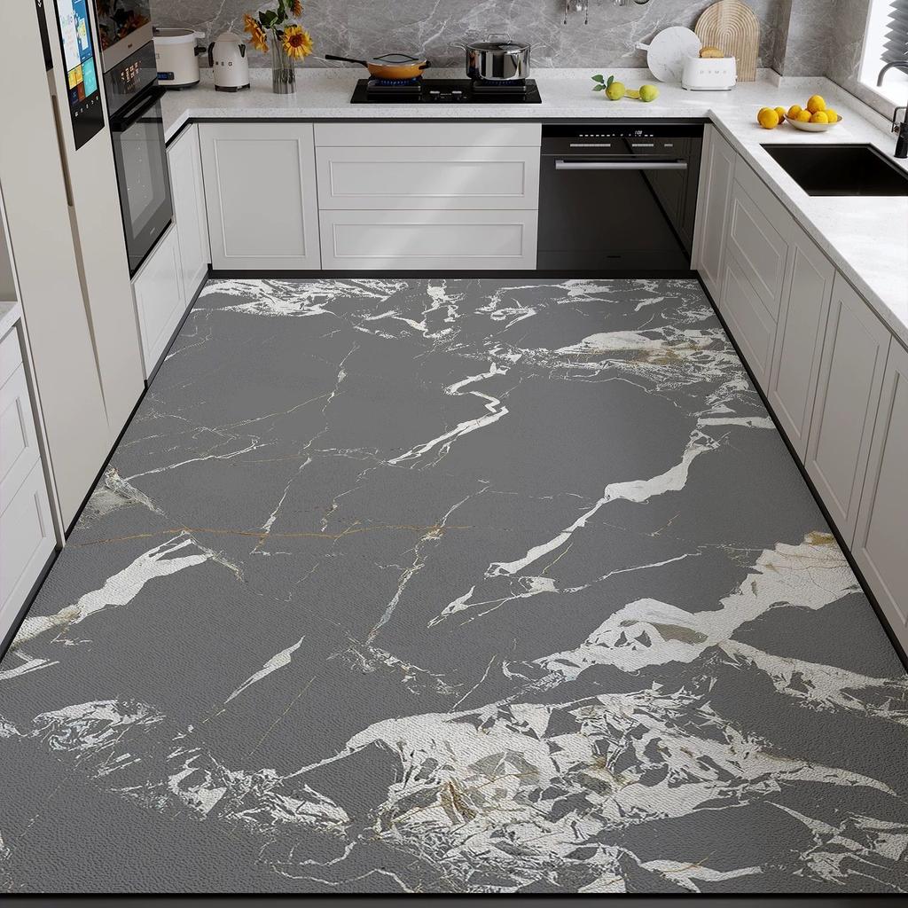 Thickened kitchen mat made of diatomaceous earth material, absorbent, non-slip, and wear-resistant; can be cut to size and used for full coverage