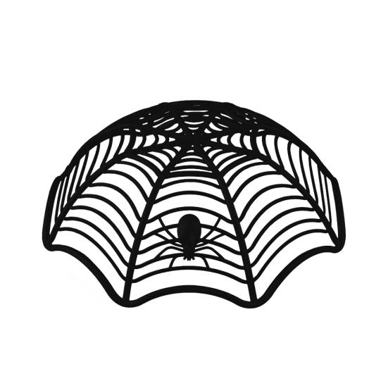 

Креативная тарелка-паутина для печенья, фруктов, конфет, корзина, миска, декор для Хэллоуин-вечеринки чёрный