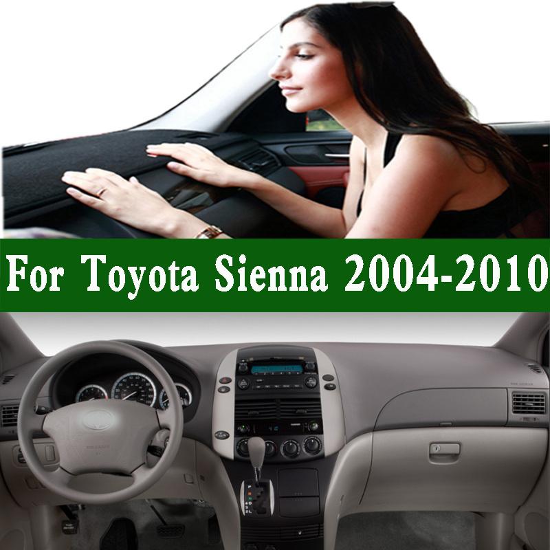 For Toyota Sienna GSL23 GSL20 MCL25 2004-2010 Dashmat Dashboard Cover Sunscreen ulation Protective Pad Anti-Dirt Dash Mat