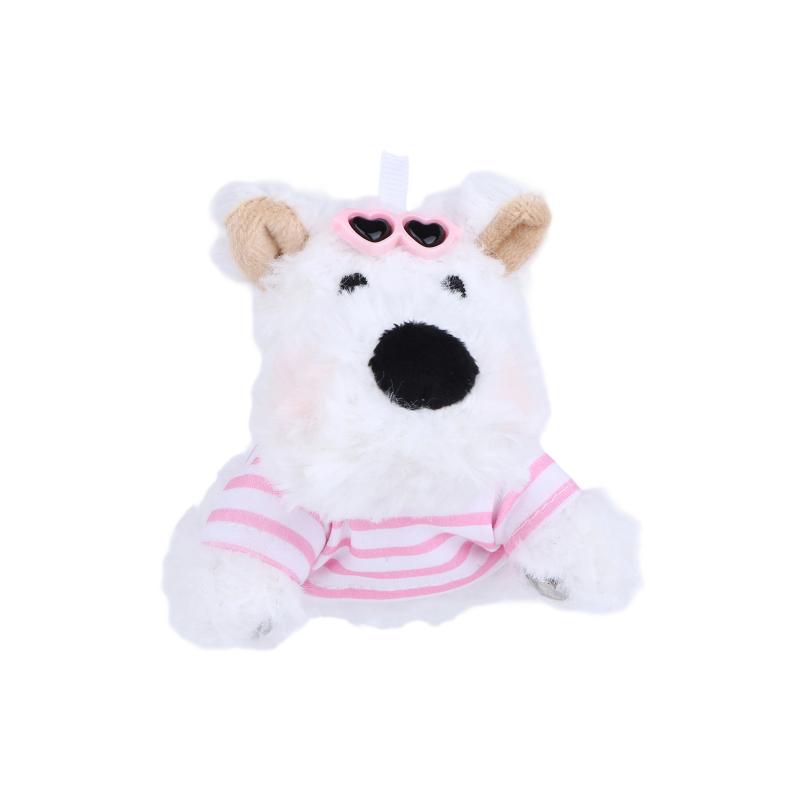Kawaii West Highland Terrier Welpen Plüschtier Cartoon Magnetische Stoffpuppen Motorrad Elektrofahrrad Rückspiegel Anhänger Dekor