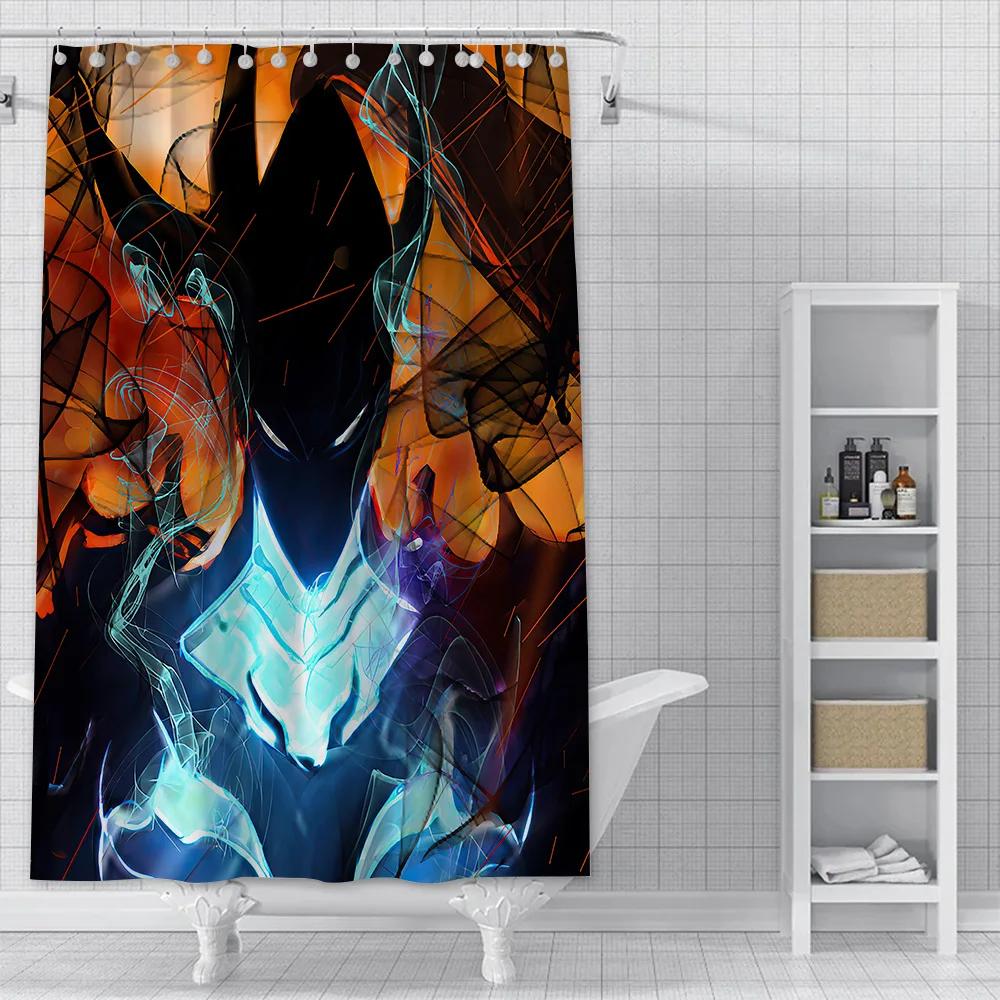 Intense Anime Character Bath Curtain -High-Quality Waterproof And Mildew-Proof Bathroom Decor For A Dramatic,Comic-Inspired Home