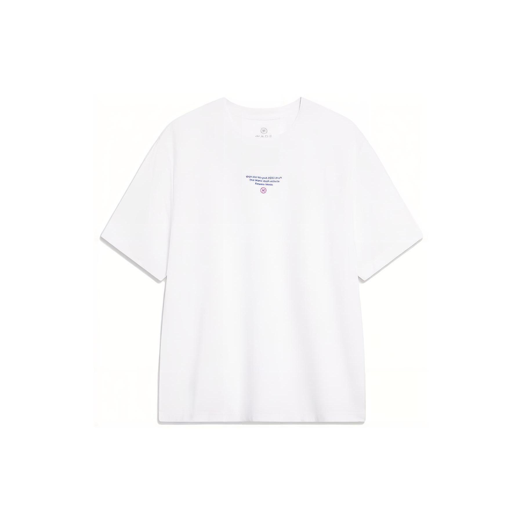 Li Ning T Shirts Men s Standard White Crew Neck Moderate Straight Fit ATST569-2 L