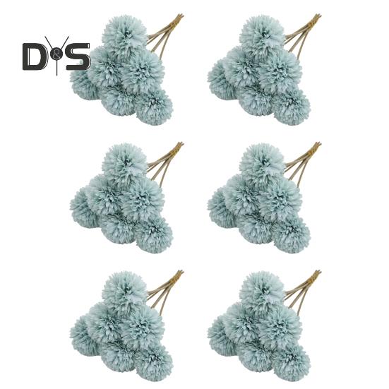 6 Stück künstliche Chrysanthemen-Bälle, realistisch, UV-beständig, künstliche Seidenblumen, für Hochzeiten, Partys, drinnen und draußen, Büro, Tischdekoration, Kunstblumen