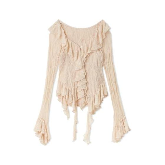 [Sneider] Cut Lace Ruffle Pullover SWCT261210 Women s
