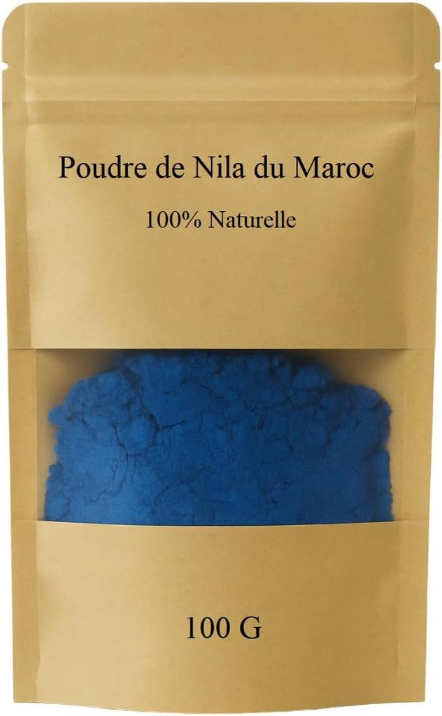 Nila Bleu Powder 100g – Natural Skin Lightening & Hair Treatment | Moroccan Beauty Secret