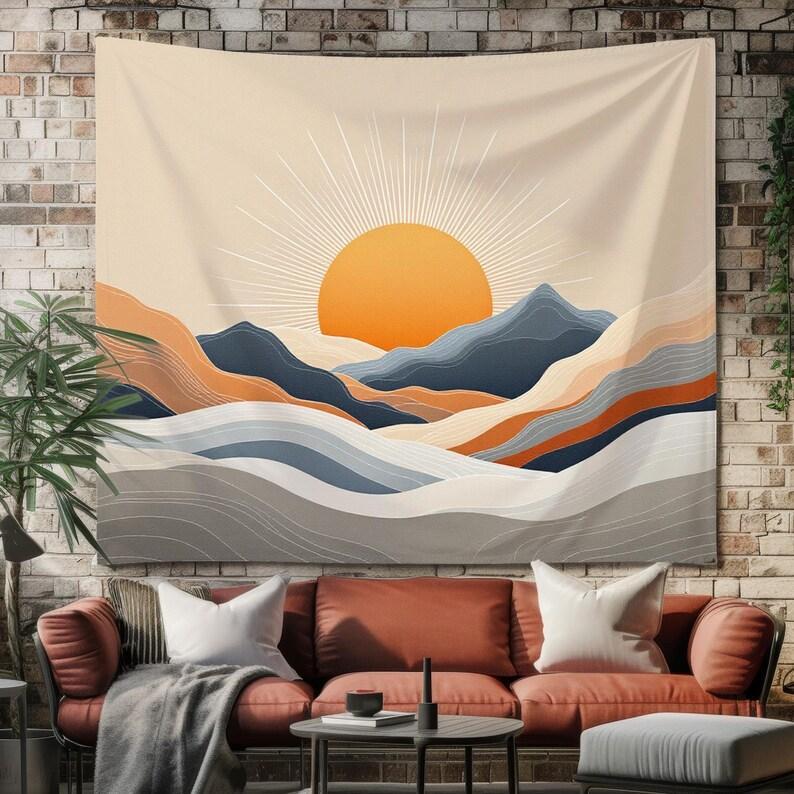 Bohemian wind and sun tapestry 75x100 чёрный