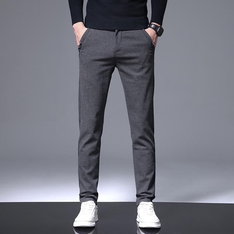Summer Thin Men's Slim Fitting Fashion Pants Men's Casual Pants Men's Elastic Men's Pants