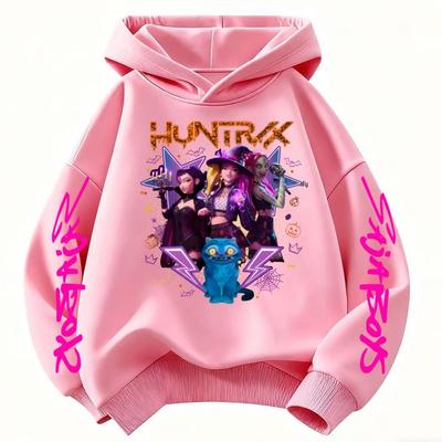 2025 Autumn and Winter Children's Hooded Sportswear KPOP Demon Hunters Casual Clothing Outdoor Clothing Children's Gifts