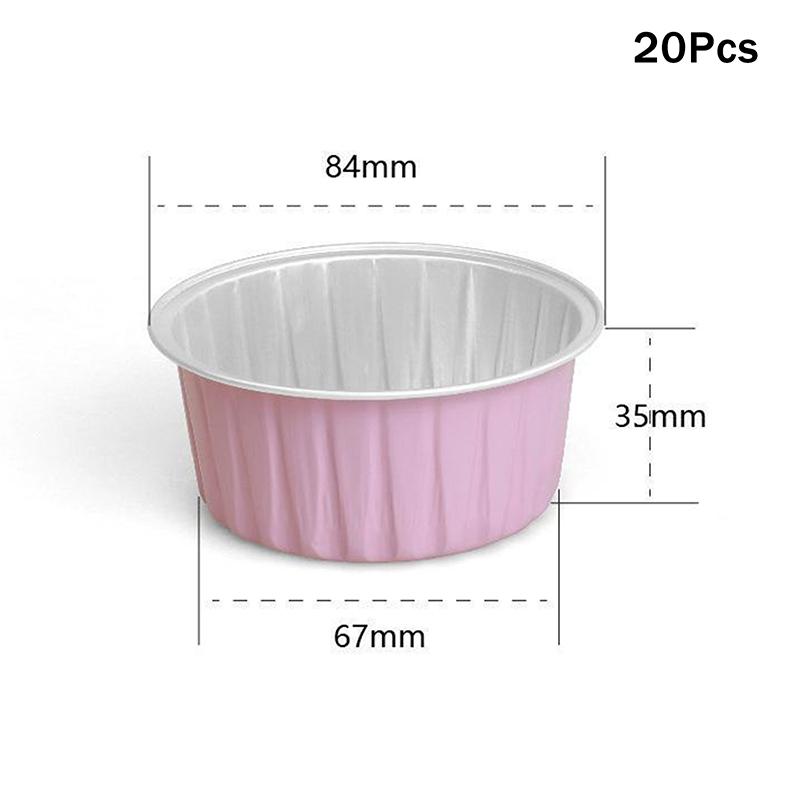 10/20/50 Pcs Round Baking Cups Tin Paper Foil Wih Lids Reusable Cupcake Cups Desserts Flans Mini Cake Pans Bread Mould Custard