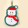 Christmas Hand Towel Cartoon Santa Claus Bell Deer Shape Absorbent Hand Cloth Christmas Kitchen Bathroom Handkerchief Towels