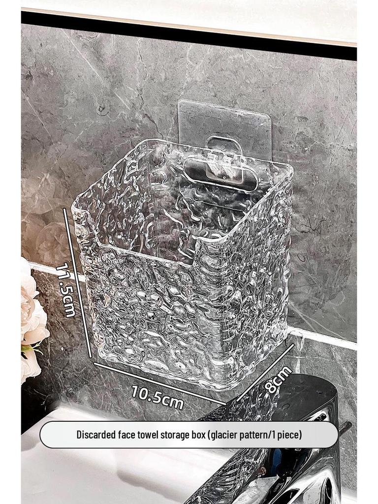 High-End Wall-Mounted Bathroom Storage Rack with Punch-Free Installation for Cosmetics and Face Towels