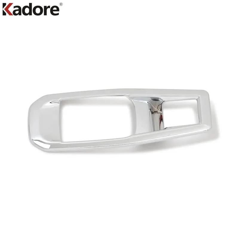 Car Console Gear Shift Box Cover Trim For Peugeot 3008 5008 GT 2017-  Chrome Handbrake Panel Trim Interior Accessories