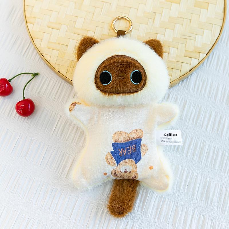 Cute Little Wolf Plush Pendant & Hand Warmer Toy