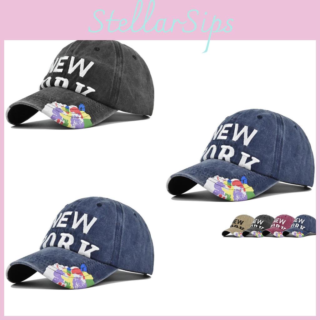 Retro Embroidered Duck Tongue Cap Washed Distressed Trucker Hat For All Seasons