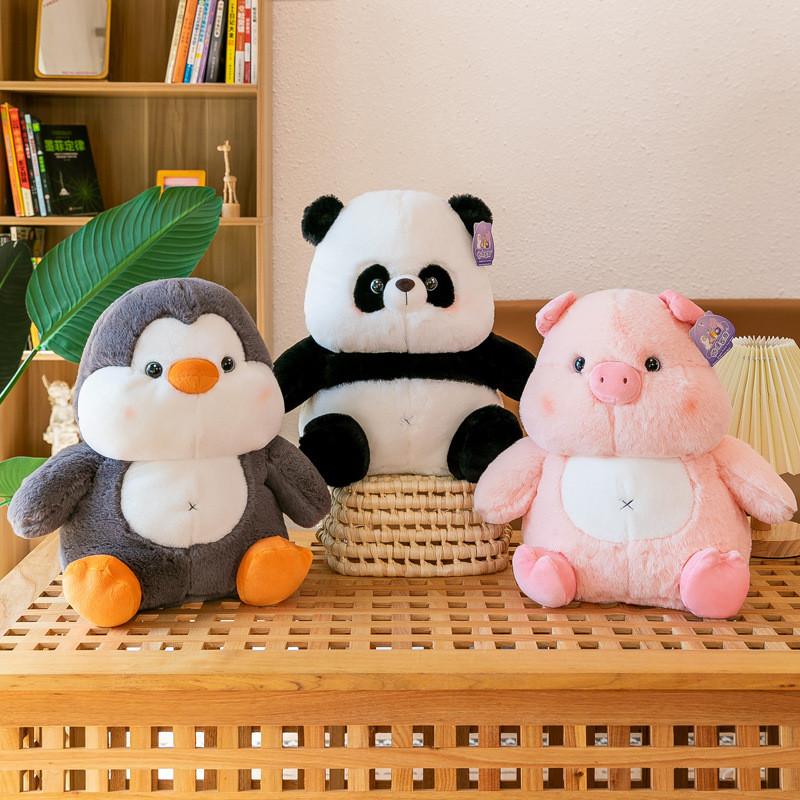 Panda Cartoon Cute Penguin Pink Pig Plush Toys Dolls Girls Kids Gifts Birthday