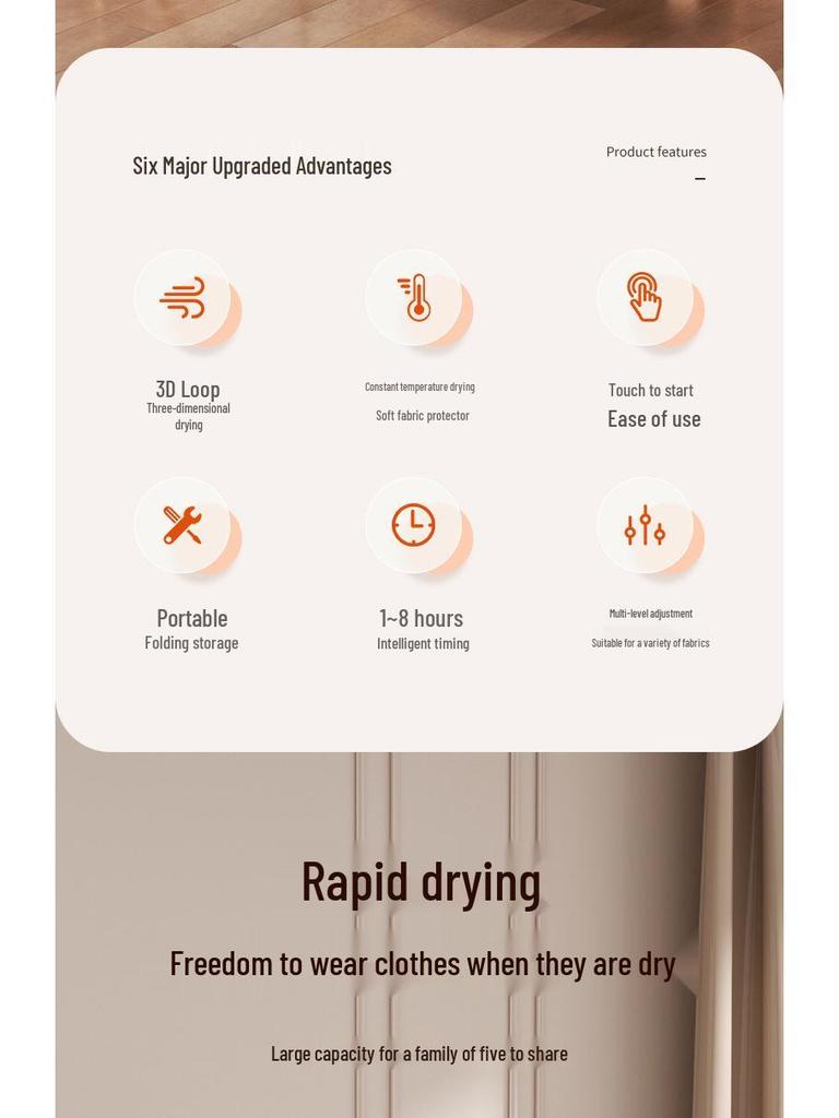 Compact Folding Clothes Dryer & Heater for Home, Dorm, Shoes & Quilts