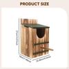 Wooden Bird House Breeding Nest Box Easy to Clean Hanging Birdhouse Hut for Outside Country