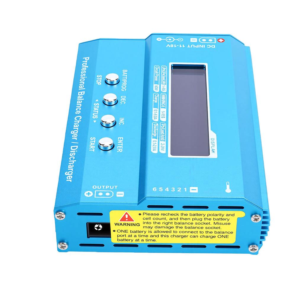 Balance Charger, Digital Battery Charger with LCD Display, Supports LiPo LiHV LiFe NiMH NiCd AGM Batteries