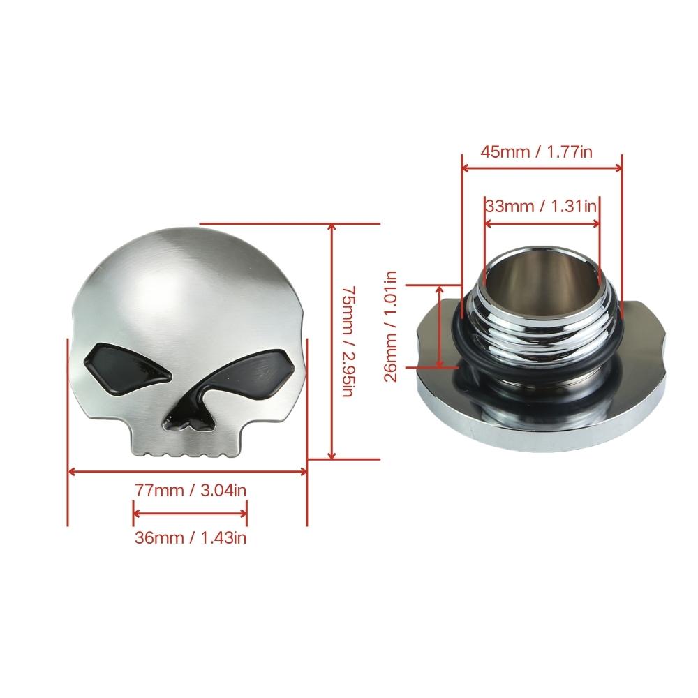 Fuel Tank Cap For Harley XL883 XL1200 Dyna Fat Boy Breakout Motorcycle Accessory Modification Skull Fuel Tank Cap