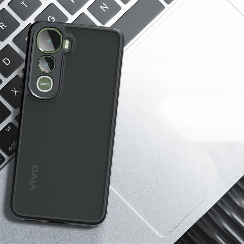 

For ViVo Y400 Case ViVo Y400 Cover Soft TPU Frame PC Matte Durable Bumper Shield Protective Back Phone Cases For ViVo Y400 Funda vivo Y400 чёрный