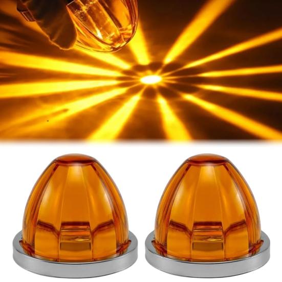 1/2Pcs LED Watermelon Wheel Lamps under Glow Side Lights Enhanced Visibility Safety Semi Truck Trailer Marker Lights