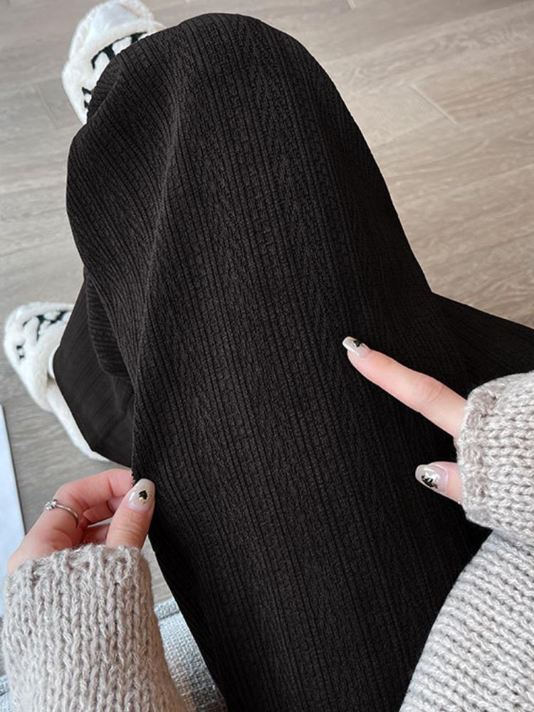 Wide Leg Pants for Spring and Autumn, Loose Straight Leg with Velvet Lamp Core, Children's Velvet Pants