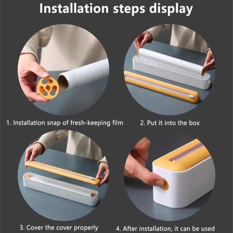 Cling Film Cutter Adjustable Storage Cutting Box