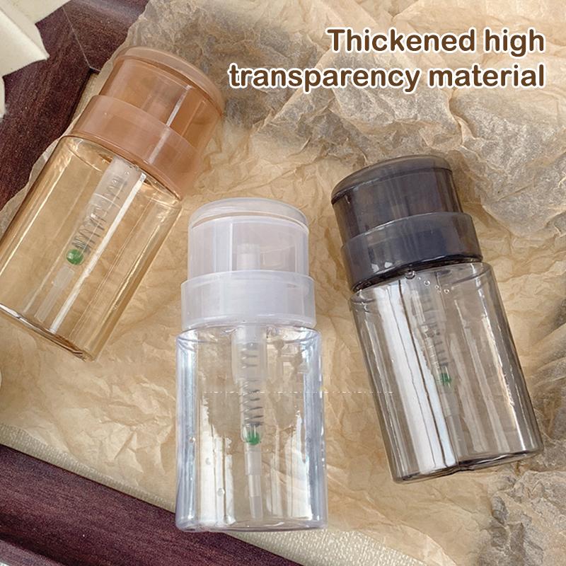 Refillable Nail Art Polish Remover Bottle – Empty Press-Pump Dispenser for Manicure and Makeup Cleaning