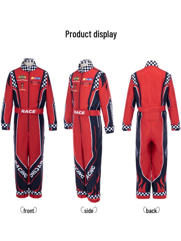 Summer Children's Breathable Racing Suit: Outdoor Karting & Beach Buggy Jumpsuit for Events