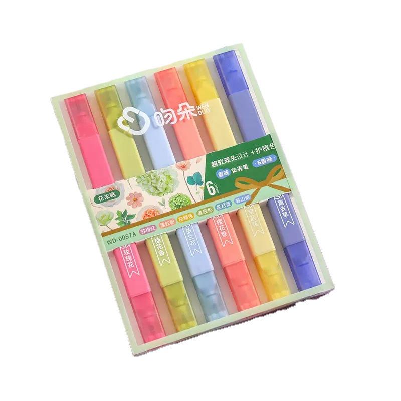 Mehrfarbiges Duftendes Doppelkopf-Textmarker-Set - Ideal für Studenten