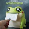 3D-printad Groda Toalettpappershållare Stor Öppning Kreativ Pappershanddukshållare Badrumstillbehör