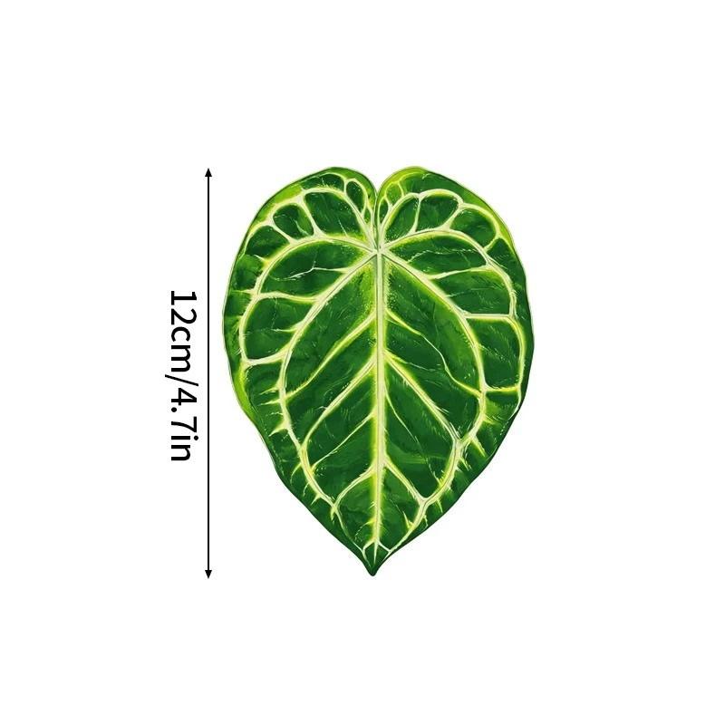 Acrylic Monstera Leaf Coaster Tropical Green Plant Cup Mats Anti-Slip Cup Holders Countertop Protector Kitchen Drink Coasters
