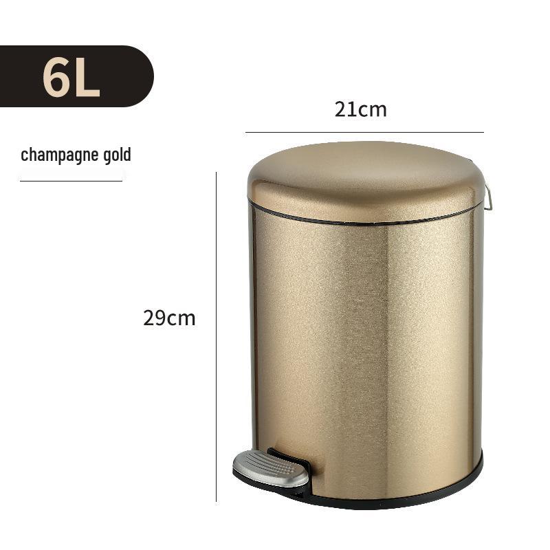 Edelstahl Müll- und Komposteimer mit Deckel & Pedal für Küche, Bad, Büro, Schlafzimmer