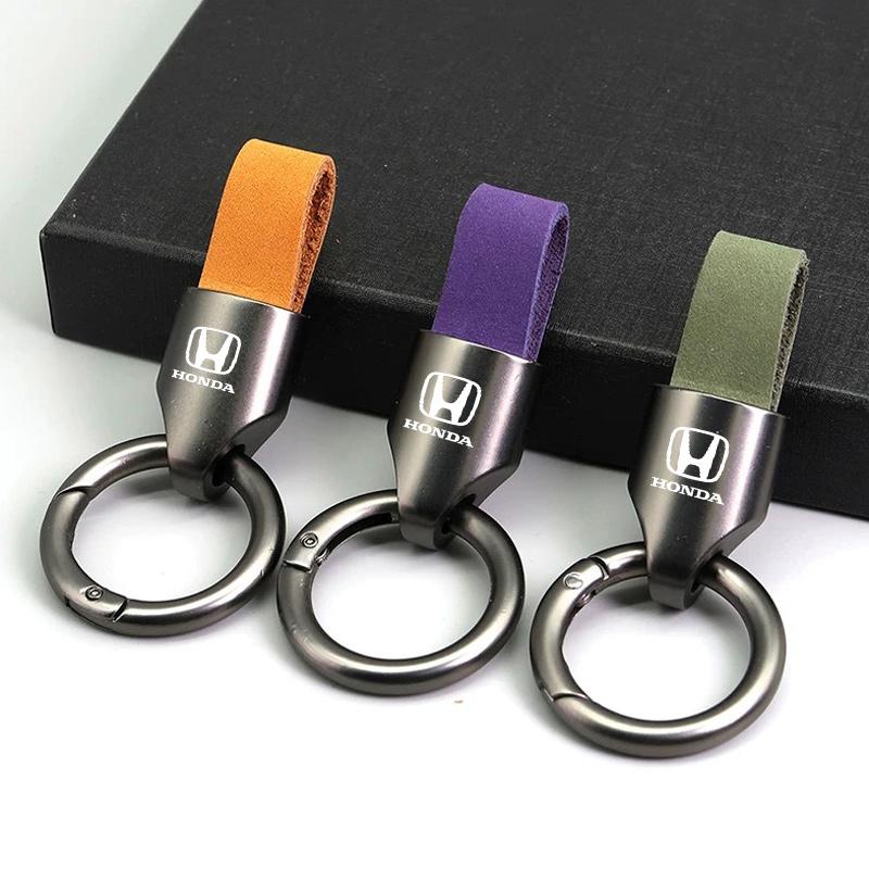 Metal Car Logo Key Ring Keychain For Honda Civic Accord CRV Odyssey Fit Pilot Dio HRV CRF CBR Engine Crf 250 XRV City Jazz Jade FL3