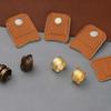8 Pieces Thimble Assortment Adjustable Leather Guarding Finger Cap for Quilters,