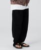 AOTT Double-Pleated Washed Wide Cotton Pants Black