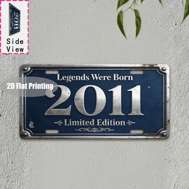 Tin Sign - Vintage Durable Metal Plaque Wall Decor, Home Office Bar Man Cave Study British American City Coordinate Birth Year