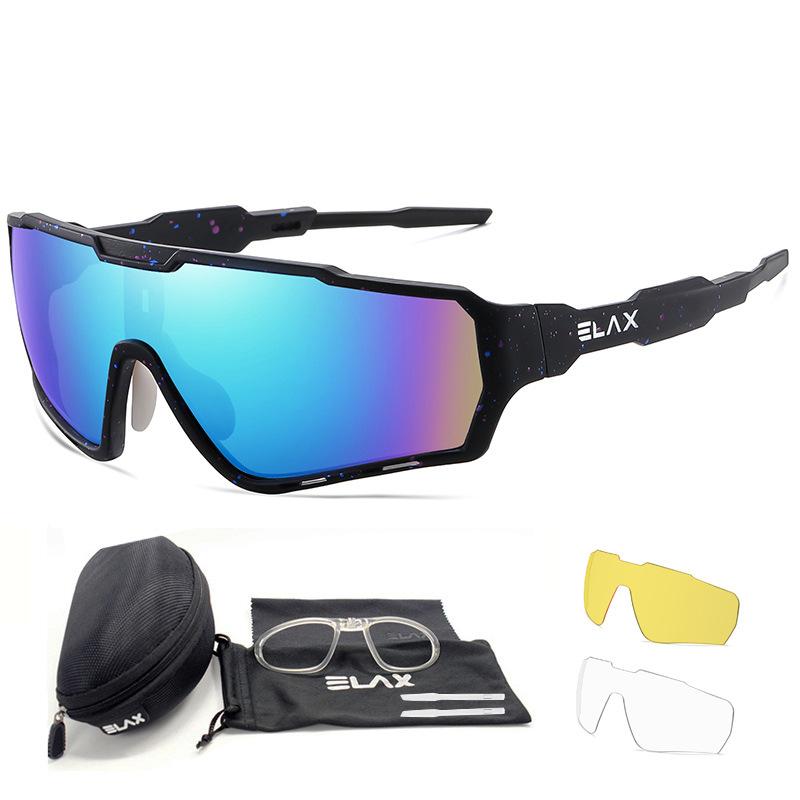 New ELAX 3Lens Set Fashionable Cycling Glasses Outdoor Sports Bicycle Goggles Windproof Protective Glasses