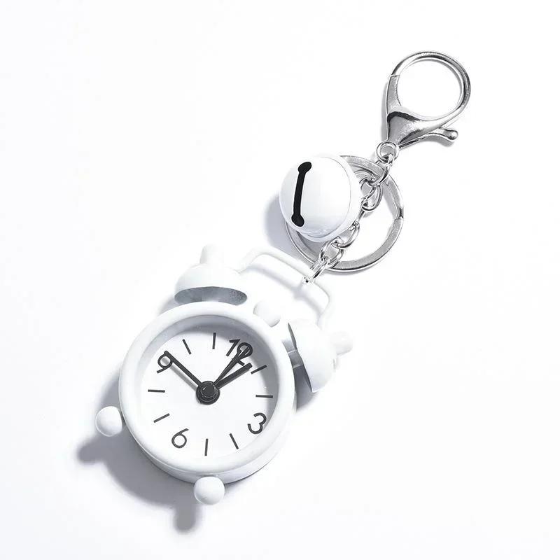 1pc Mini Alarm Clock Keychain Creative Car Ornament Bag Pendant Ornament Couple Key Chain Small Gift Home Decor