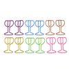 30Pcs Wine Glass Shape Paper Clip Small Metal Paper Clamp File Organiser Clip Metal Book Marker Clips for Office School