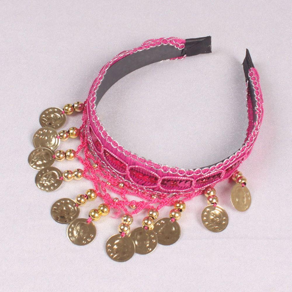 Ethnic Style Belly Dance Hairband Bohemian Head Hoop Creative Sequin Head Chain Show Out