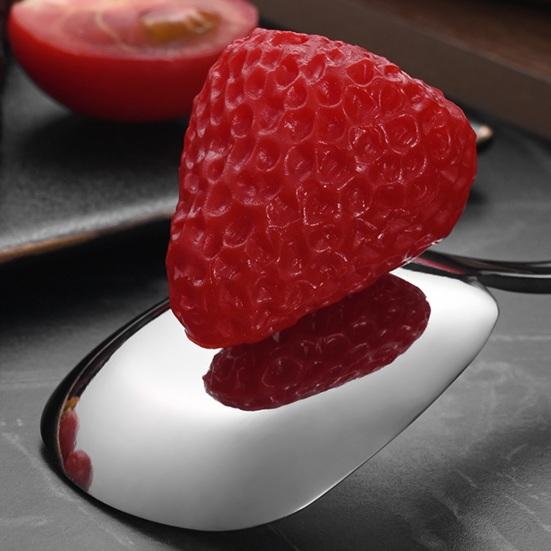 Square Head Spoons Stainless Steel Flat Square Soup Spoons Mirror Finish Dishwasher Safe Tablespoons for Kitchen Home