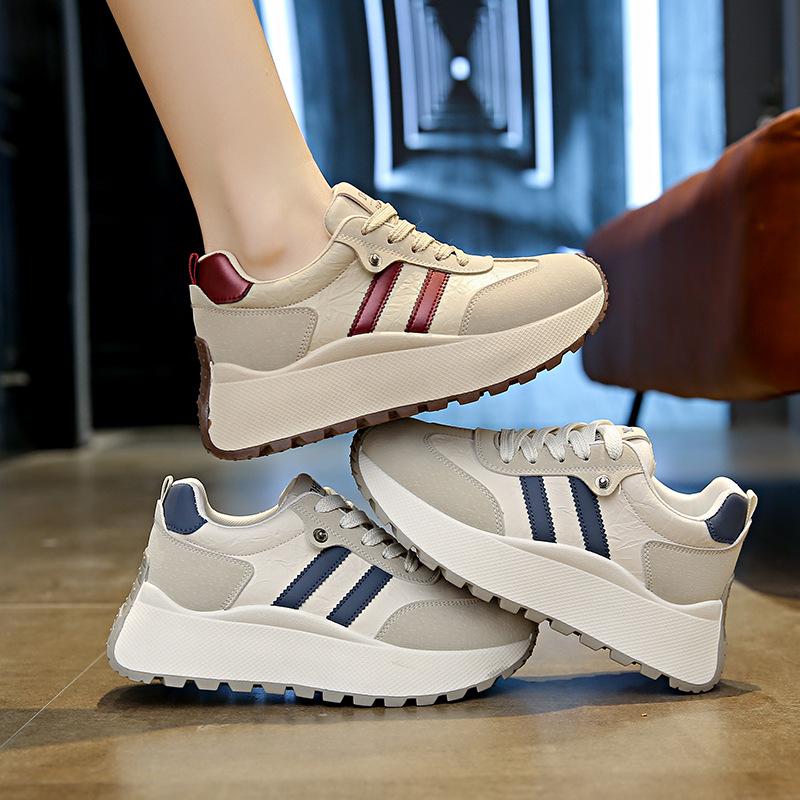New dad shoes women's spring student sports running shoes casual shoes with heightened thick soles