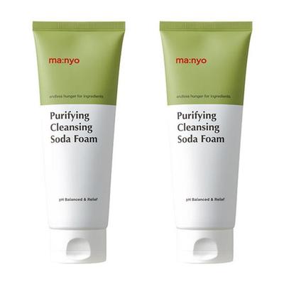 Mousse Nettoyante Profonde au Bicarbonate Manyo Factory (200 ml × 2) – Nettoyant Visage Purifiant Intensif pour les Pores